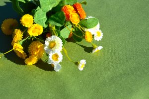 Asztalterítő: egyszínű pamut - olajzöld