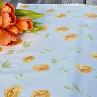 Asztali futó tulipános - sárga tulipánok